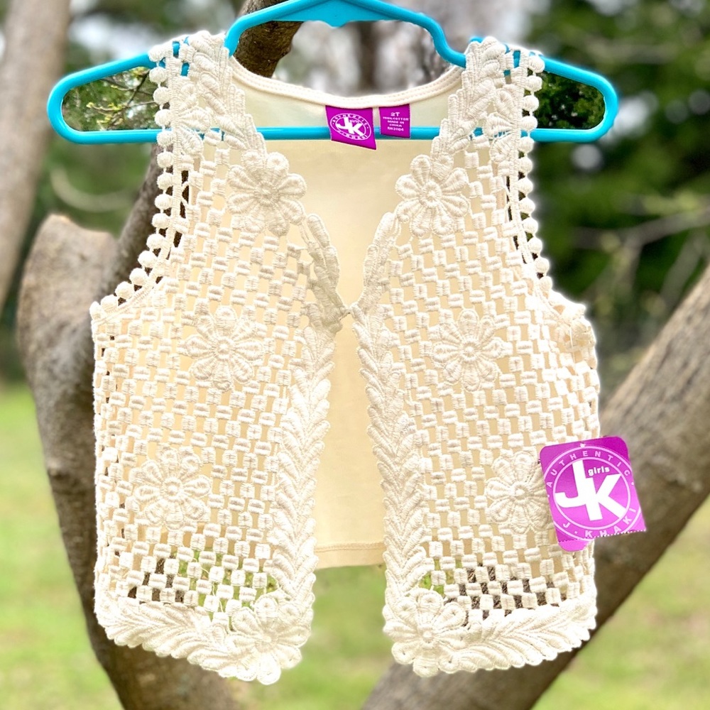 J. khaki girls lace vest